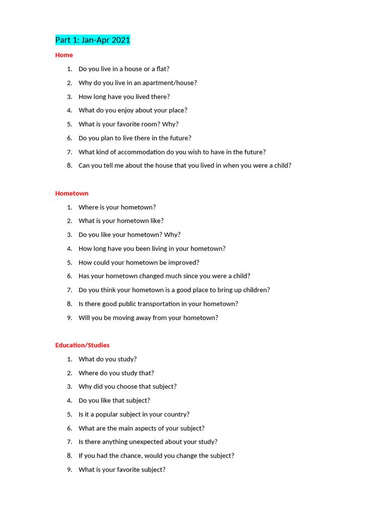 2021 Speaking | PDF