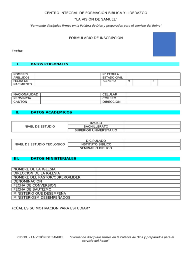 Formulario 1 | PDF