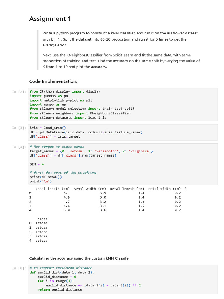 ML Assignment1 | PDF | Applied Mathematics | Data Analysis