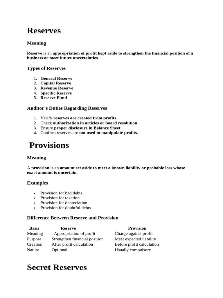 Unit 3 Reserve | PDF