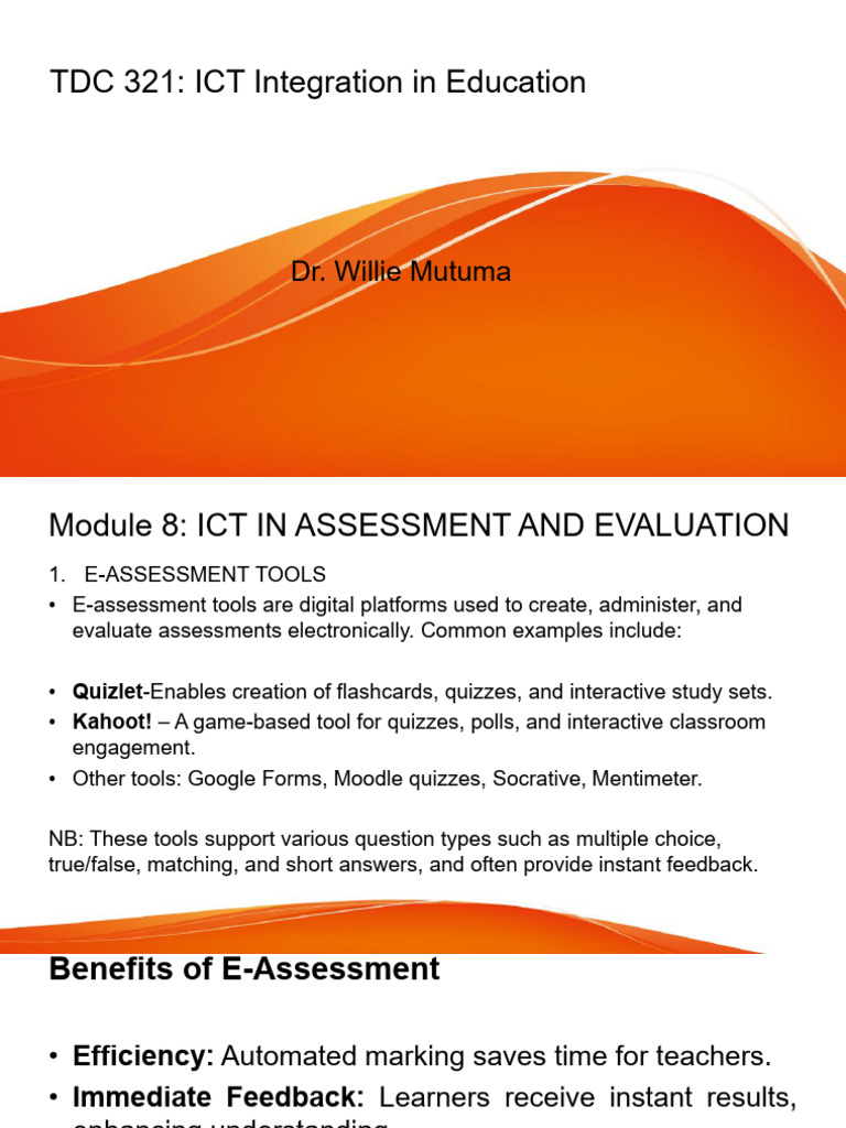 TDC 321 Ict Integration in Education Monday 2nd February | PDF ...