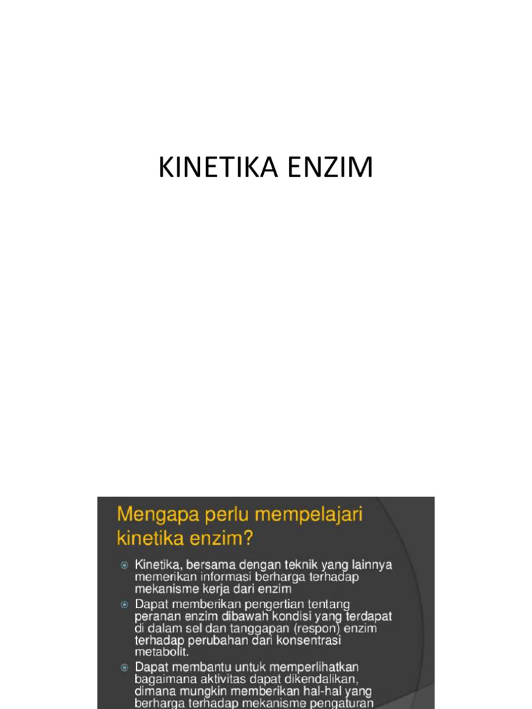 kinetika enzim | PDF