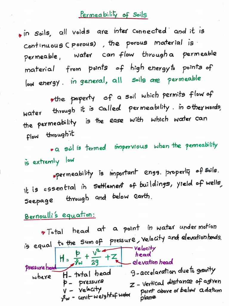 Sec 2.3 Permeability of Soils | PDF