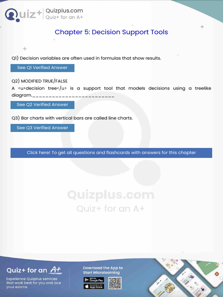 Decision Variables Are Often Used in Formulas That Show Results | PDF ...