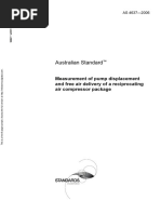 As 4637-2006 Measurement of Pump Displacement and Free Air Delivery of A Reciprocating Air Compressor Package