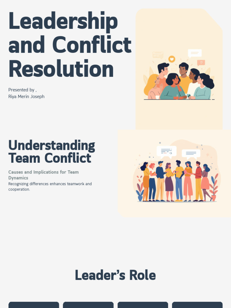 Presentation - Leadership and Conflict Resolution | PDF