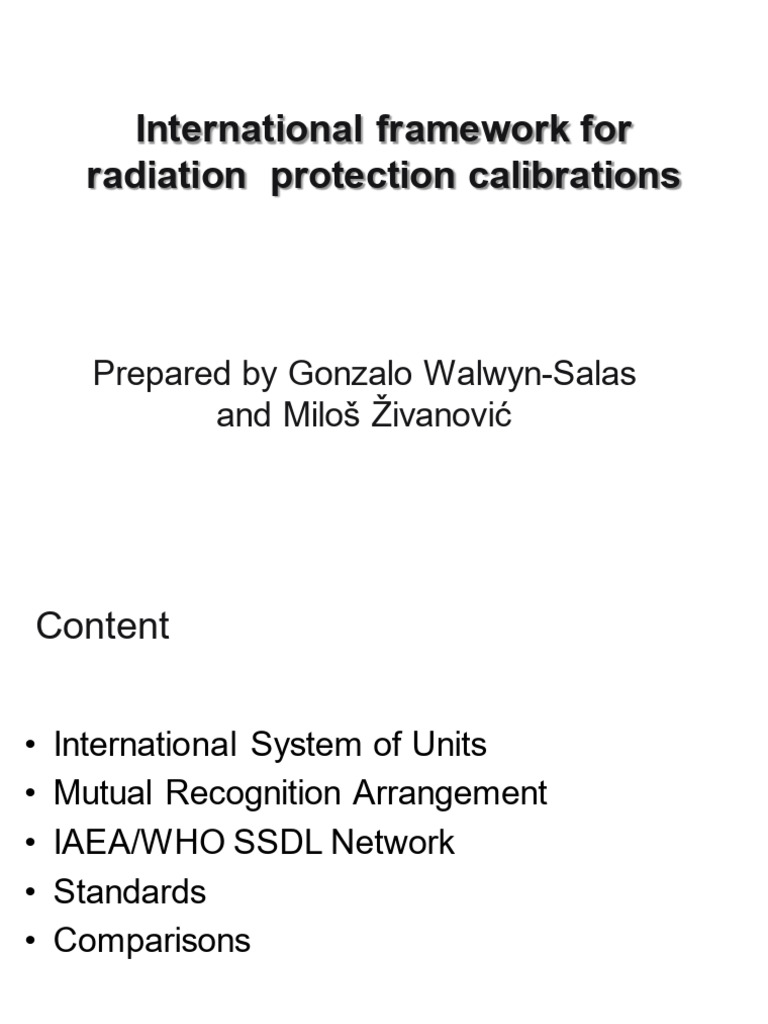 International Framework RP Calibrations Slides | PDF | Metrology ...