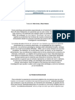 Avances en La Comprensión y Tratamiento de La Autolesión en La Adolescencia