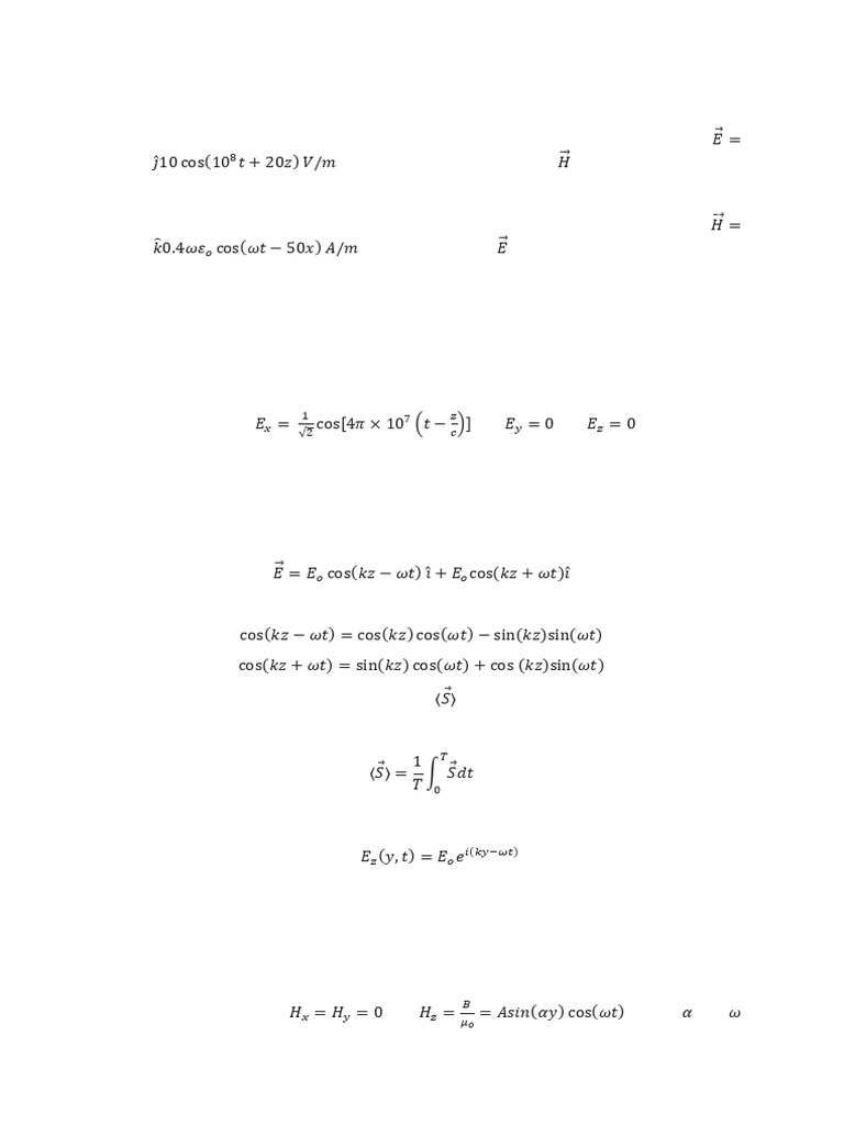 Tutorial Sheet 4 Questions | PDF | Waves | Electromagnetic Radiation