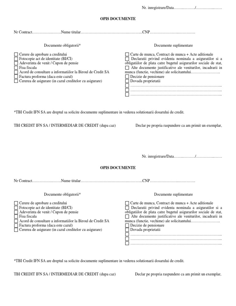 Opis Documente | PDF