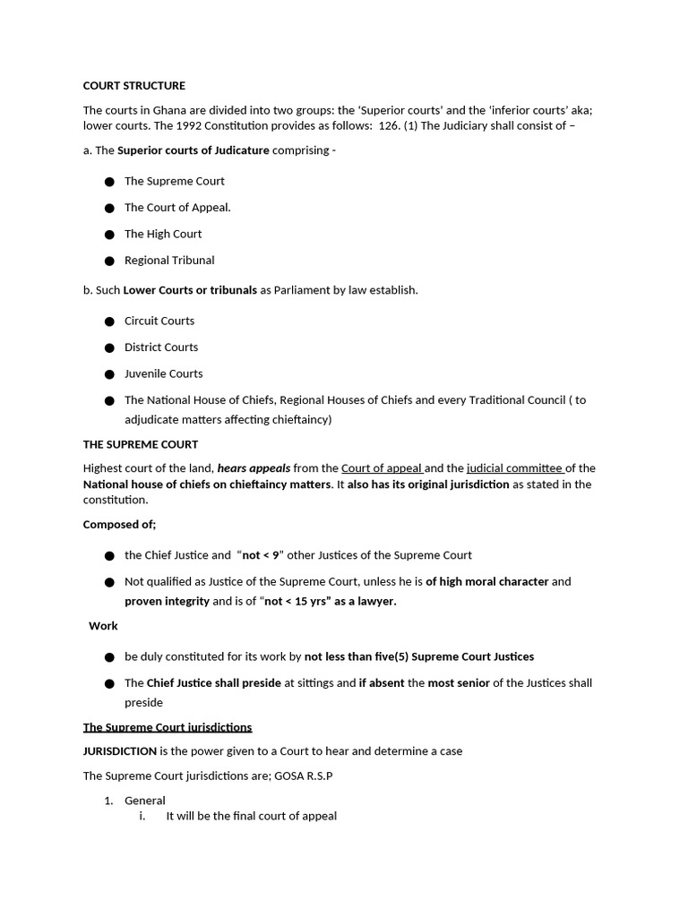 Law Notes | PDF | Supreme Courts | Public Sphere