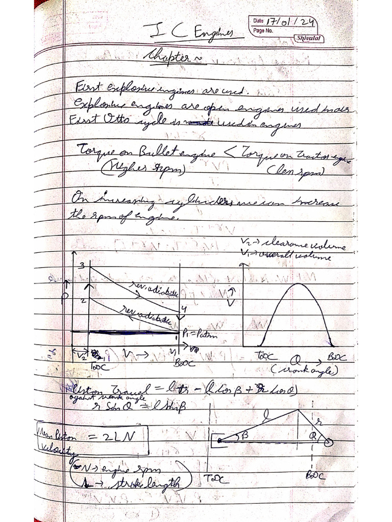 IC Engine Parashar Class Notes | PDF