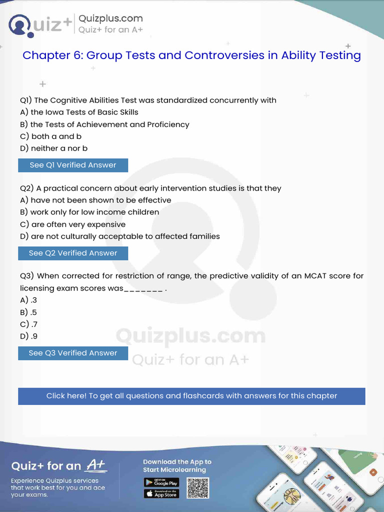 The Cognitive Abilities Test Was Standardized Concurrently With | PDF ...