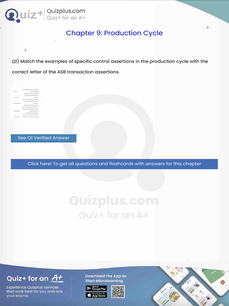 Match The Examples of Specific Control Assertions in The Production ...