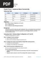 Basic Connectivity Setup in Packet Tracer | PDF | Command Line ...