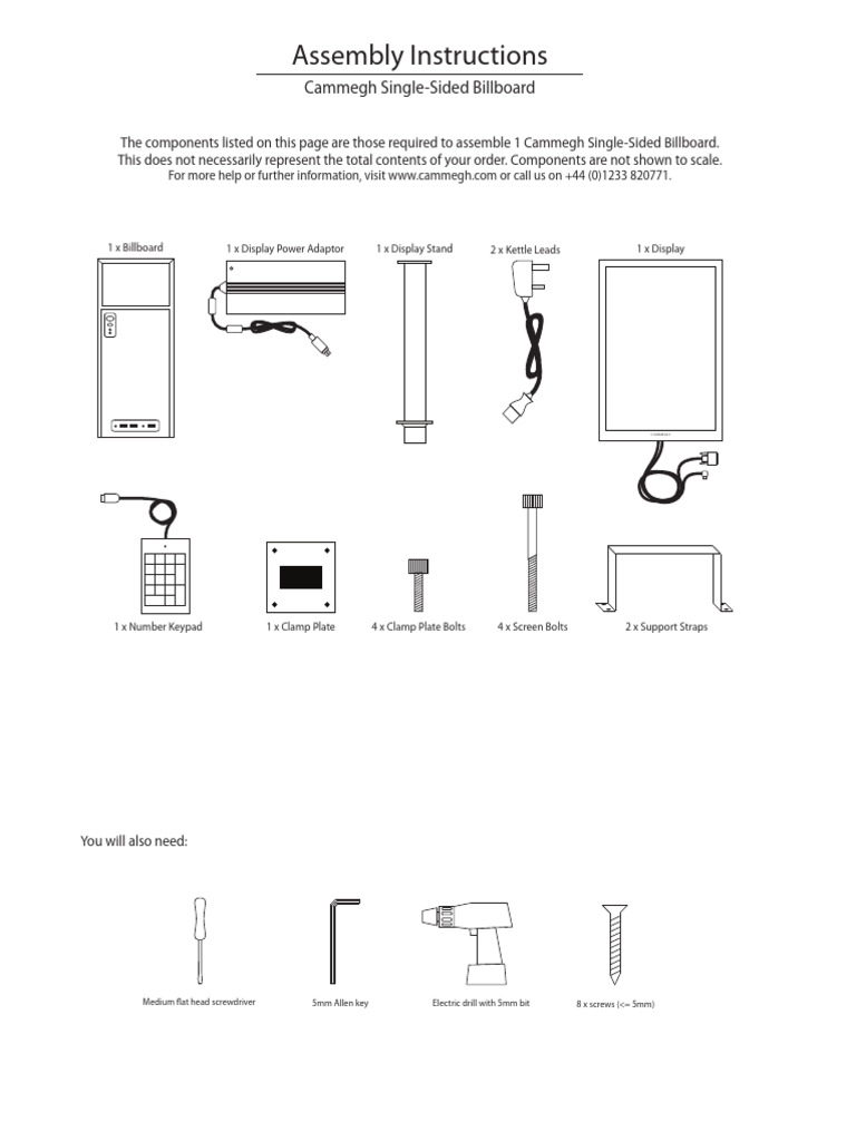 Assembly Instructions - Single Sided v1.4 - Cammegh | PDF | Screw ...