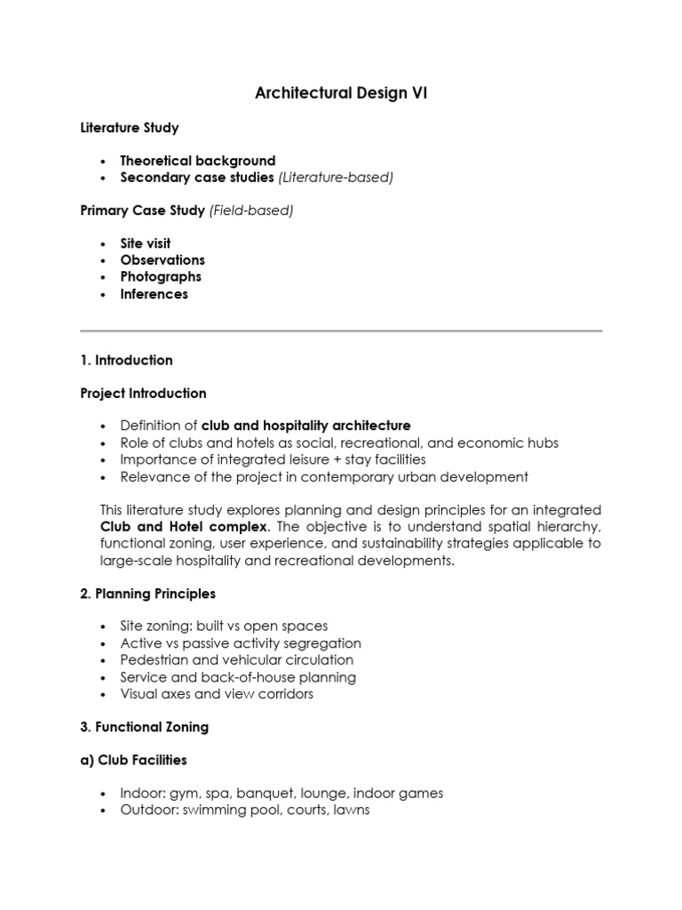 Literature Study | PDF | Zoning | Environmental Design