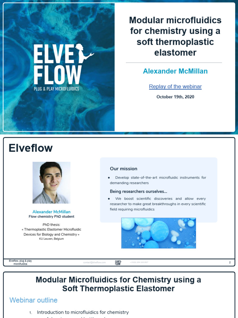 Elveflow Modular Microfluidics For Chemistry Using A Soft Thermoplastic ...