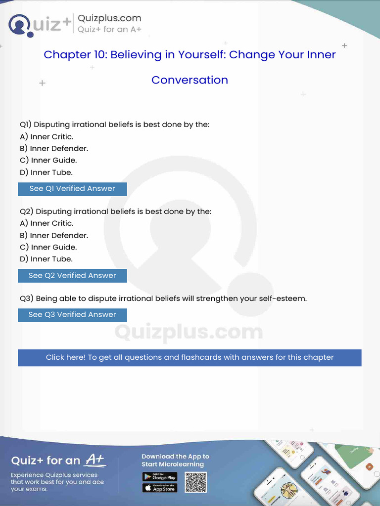 Disputing Irrational Beliefs Is Best Done by The | PDF | Self Esteem ...