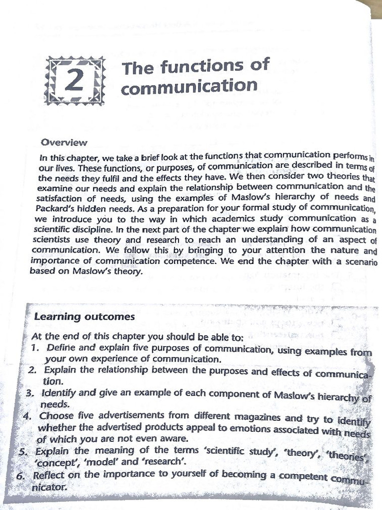 Introduction To Communication Studies Chapter 2 | PDF
