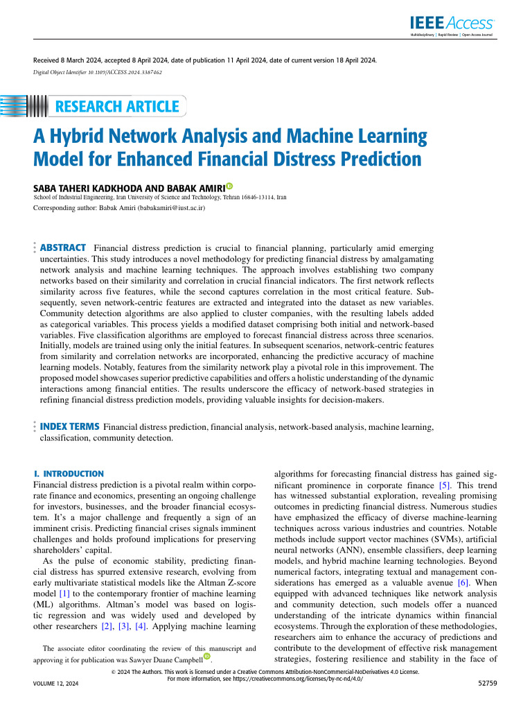 A Hybrid Network Analysis and Machine Learning Model For Enhanced ...