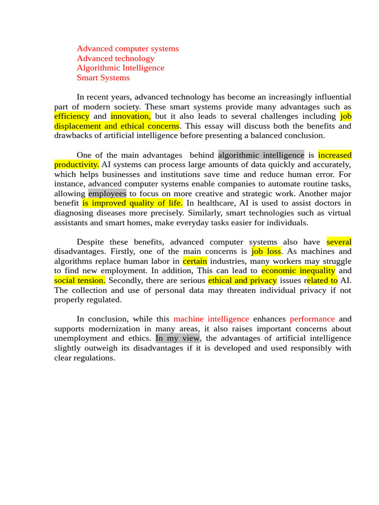 3 Advanced Computer Systems Ad Van Disadv | PDF