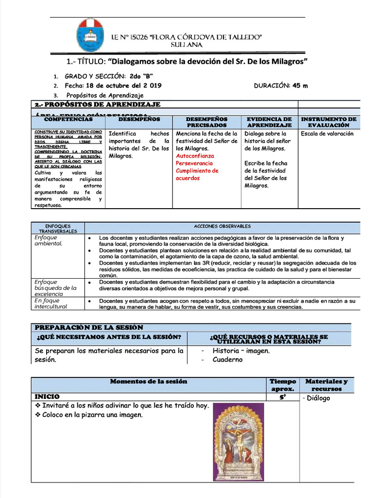 PDF Sesion 32 Dialogamos Sobre La Historia Del Seor de Los Milagros ...