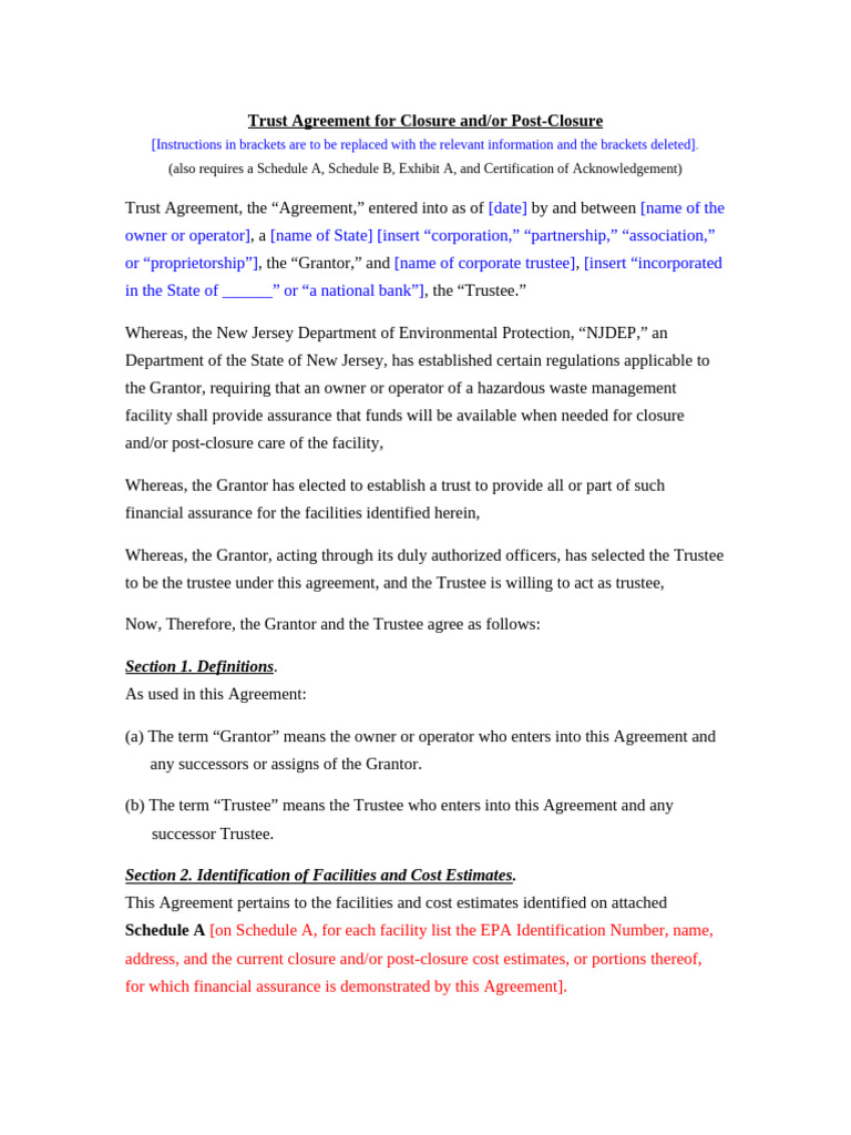 151 A 1 Trust Agreement | PDF | Indemnity | Trustee