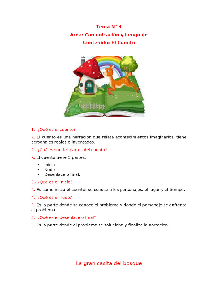 Tema N4 Lenguaje 2do | PDF