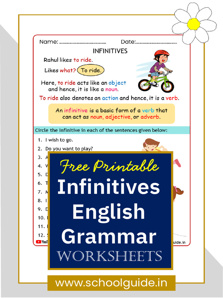 Infinitives Worksheets | PDF