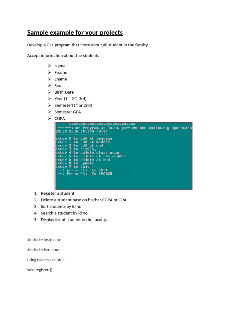 Sample For Your Projects | PDF | Software Development | Computing