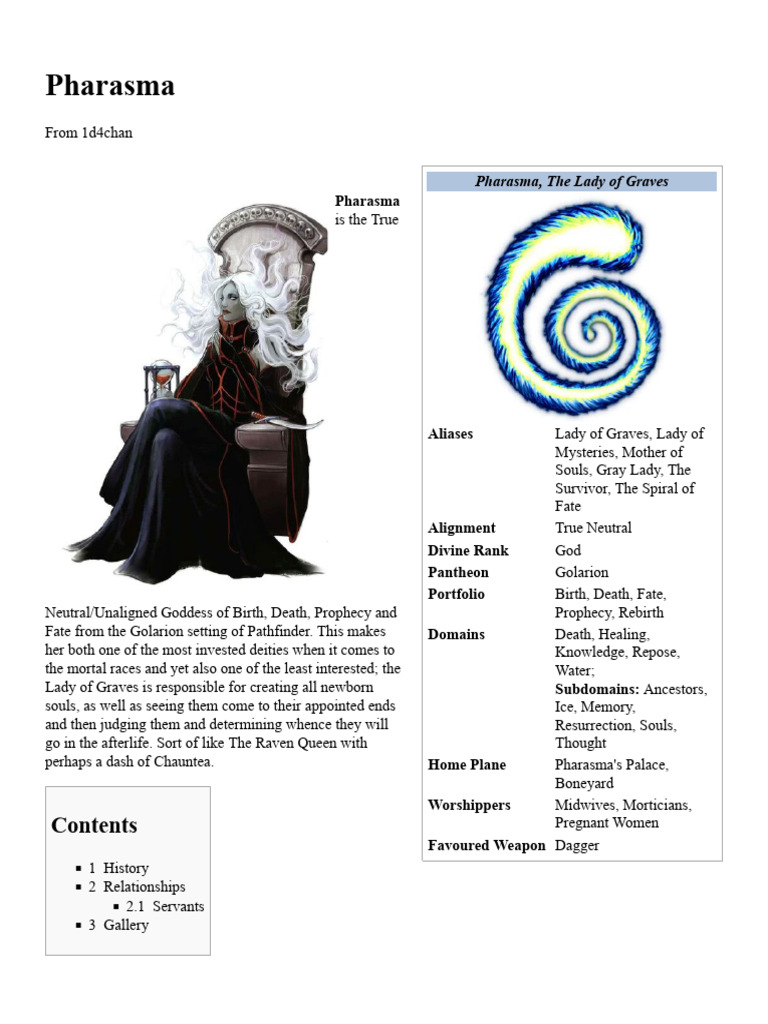 Pharasma - 1d4chan | PDF | Deities | Death
