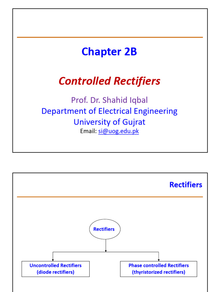 EE-371 (CH2-B) Controlled Rectifiers | PDF | Rectifier | Power Engineering