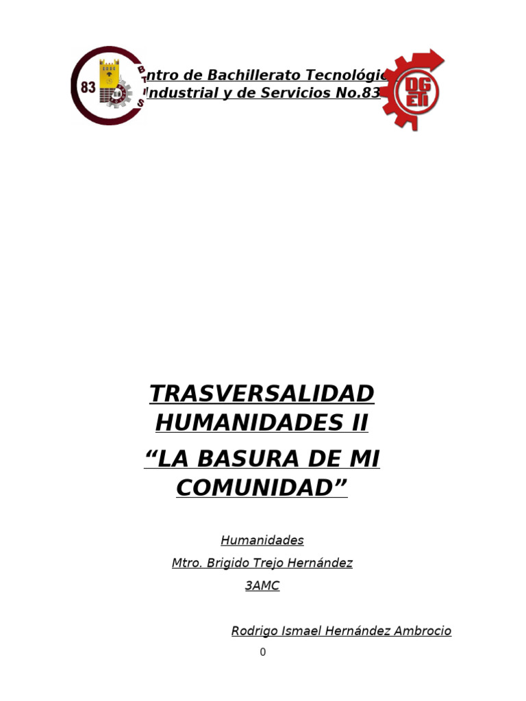 La Basura de Mi Comunidad | PDF | Residuos | Sustentabilidad
