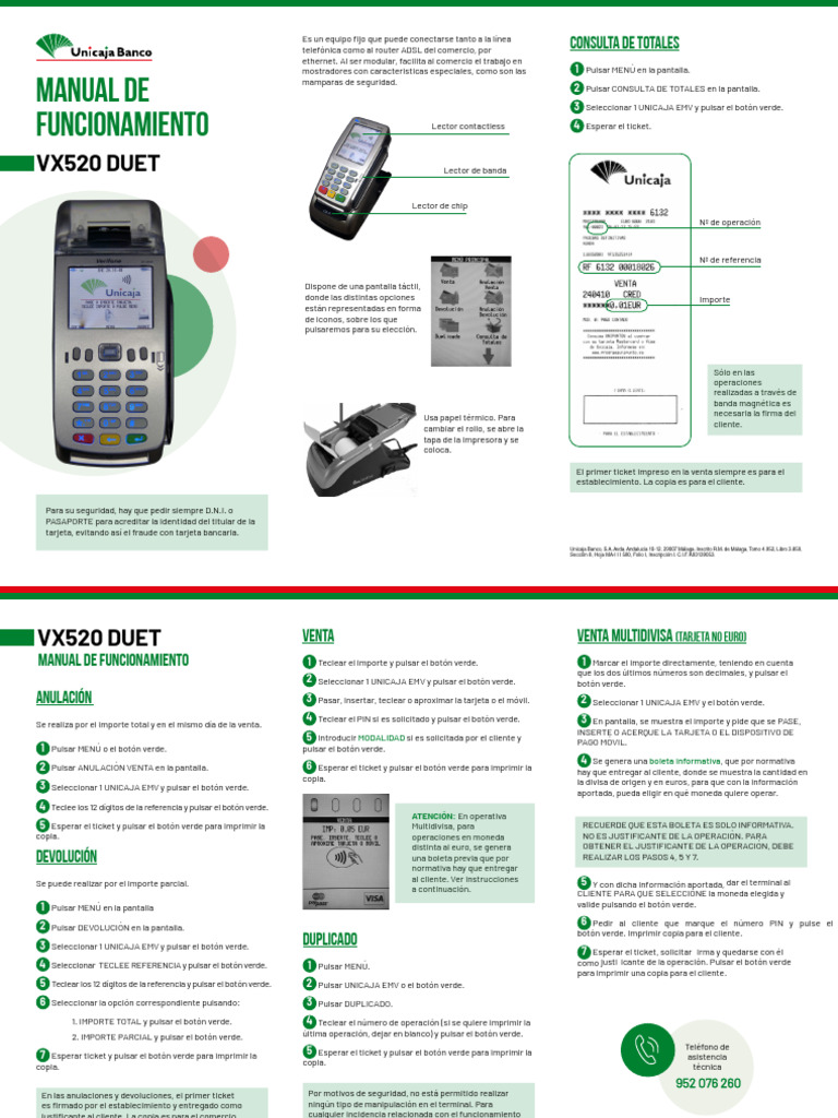 Manual TPV Verifone Vx520 Duet | PDF | Emv