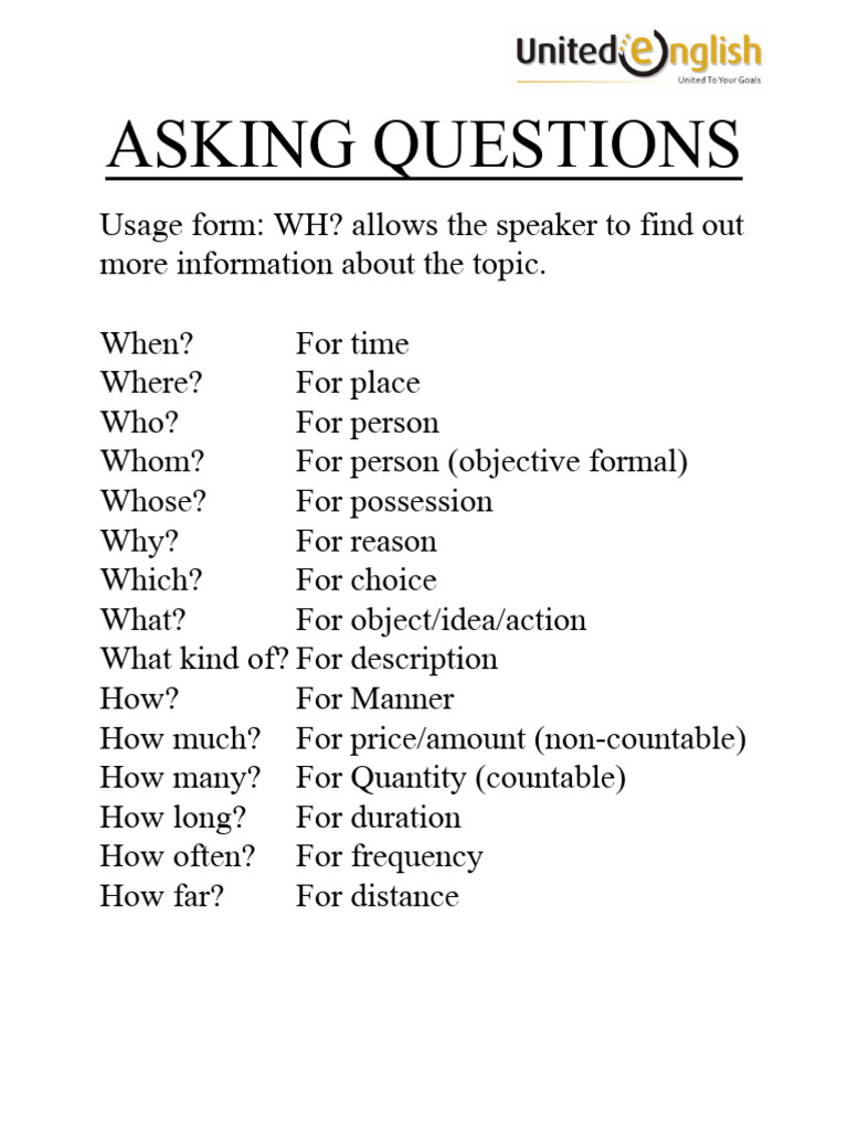 WH Questions | PDF