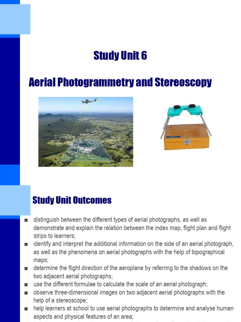 GEOE 312 SU 6 - Photogrammetry - Stereoscopy | PDF | Stereoscopy ...