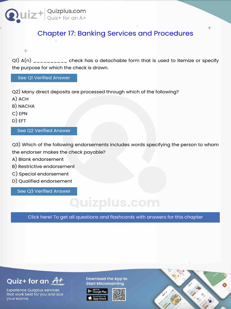 An Check Has A Detachable Form That Is Used To Itemize or Specify The ...
