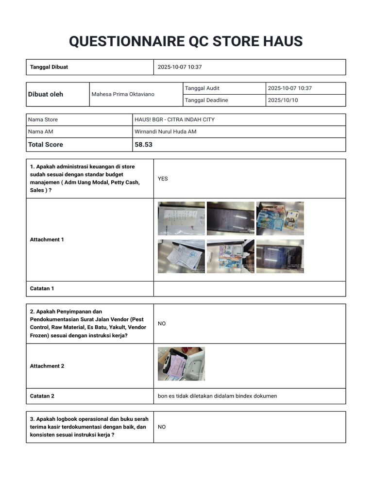 Questionnaire QC 2.0-0037 CL-QC 20251007 | PDF