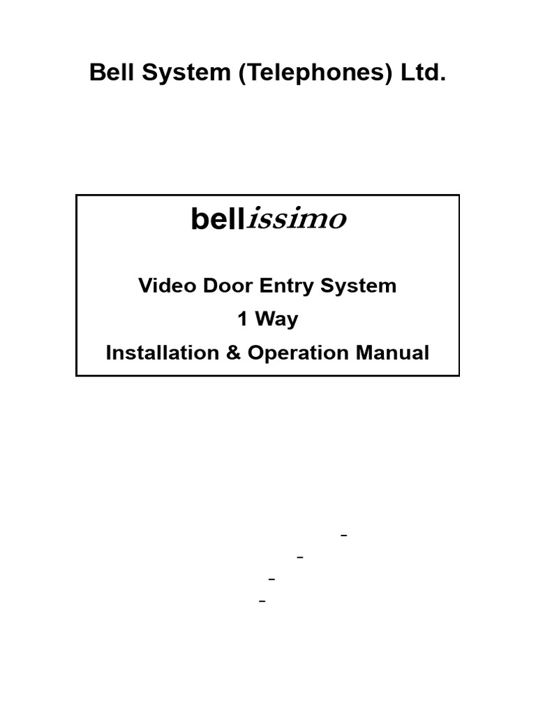 Bellissimo Manual Bs1 Way (PD 097 Iss 4c) | PDF | Electrical ...
