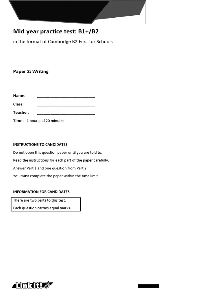 LI L6 Mid Practice Test Writing | PDF