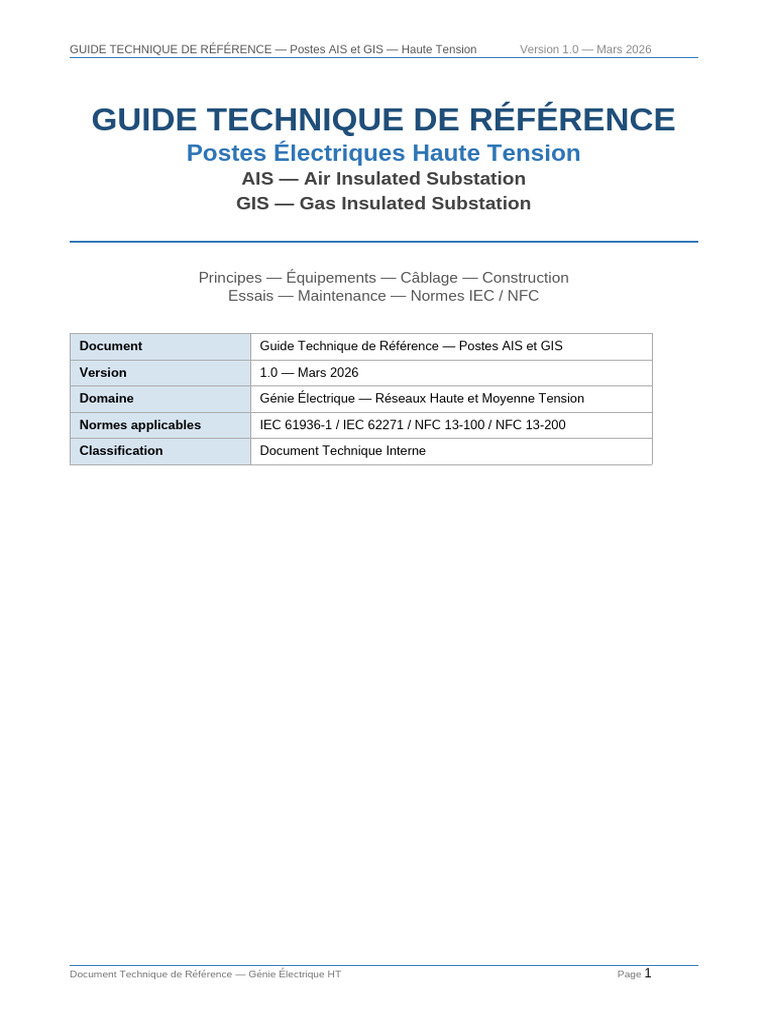 Guide Technique Postes AIS GIS | PDF | Transformateur électrique ...