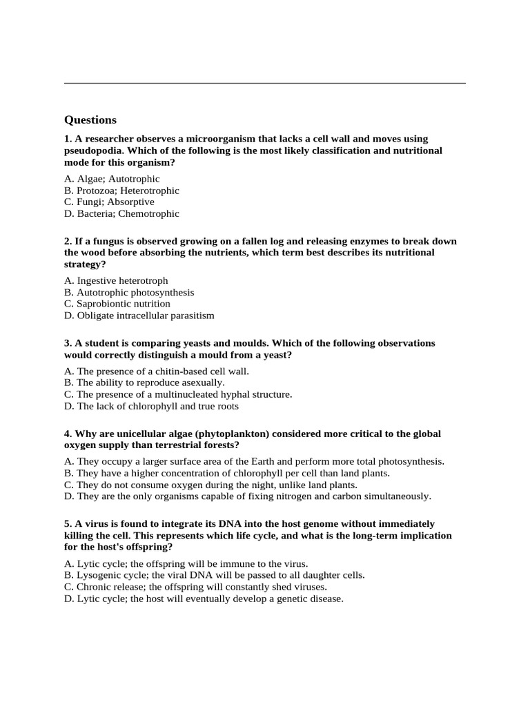 30 Exercise Biology - Chapter - 4) | PDF | Virus | Bacteria