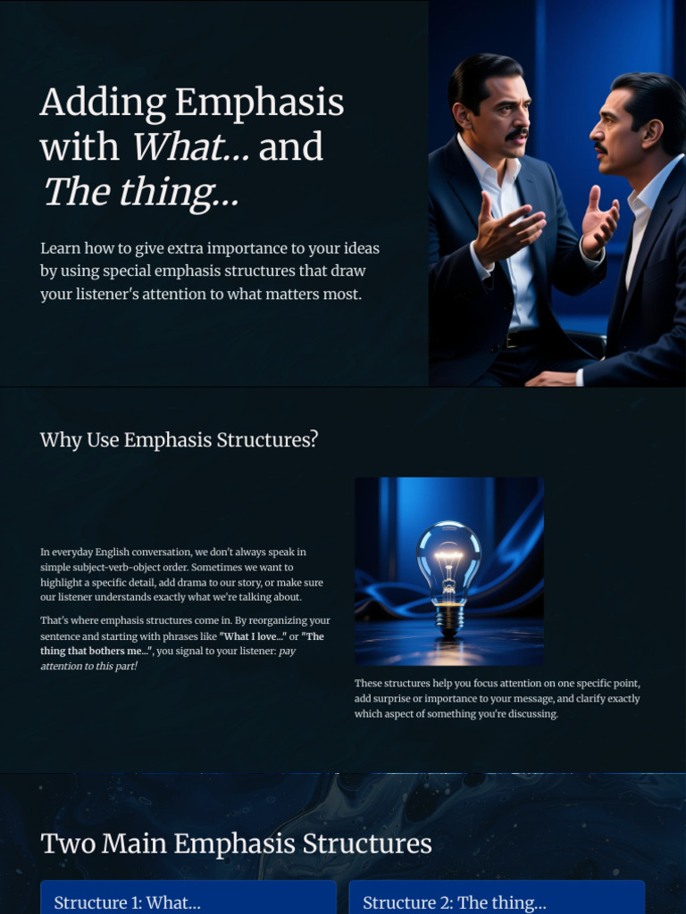 Adding Emphasis With What and The Thing | PDF