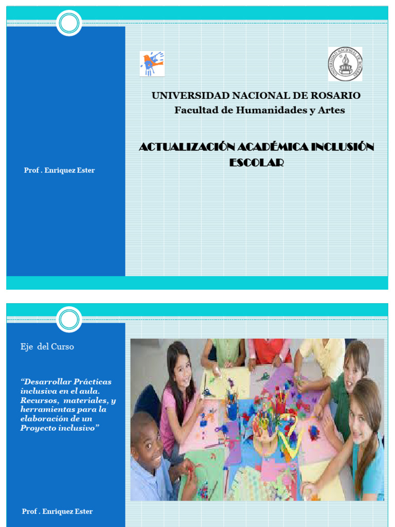 Actualización Académica en Inclusión Escolar | PDF | Plan de estudios ...