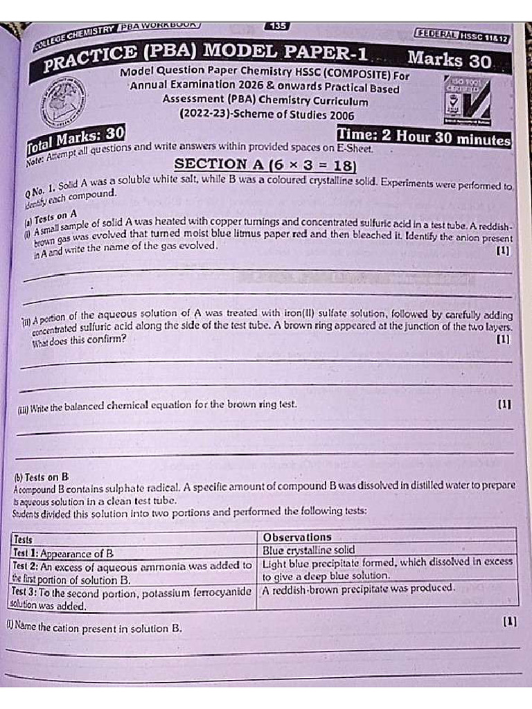 Practice PBS Model Ppr1 | PDF