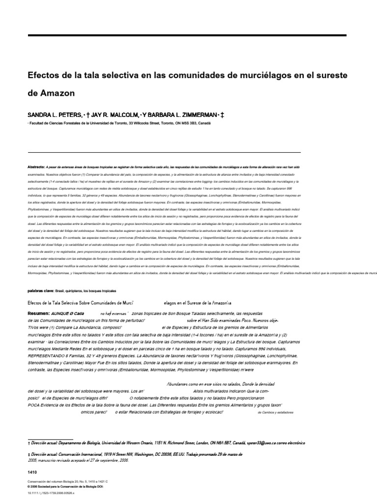 Efecto de tala selectiva | PDF | Deforestación | Los bosques