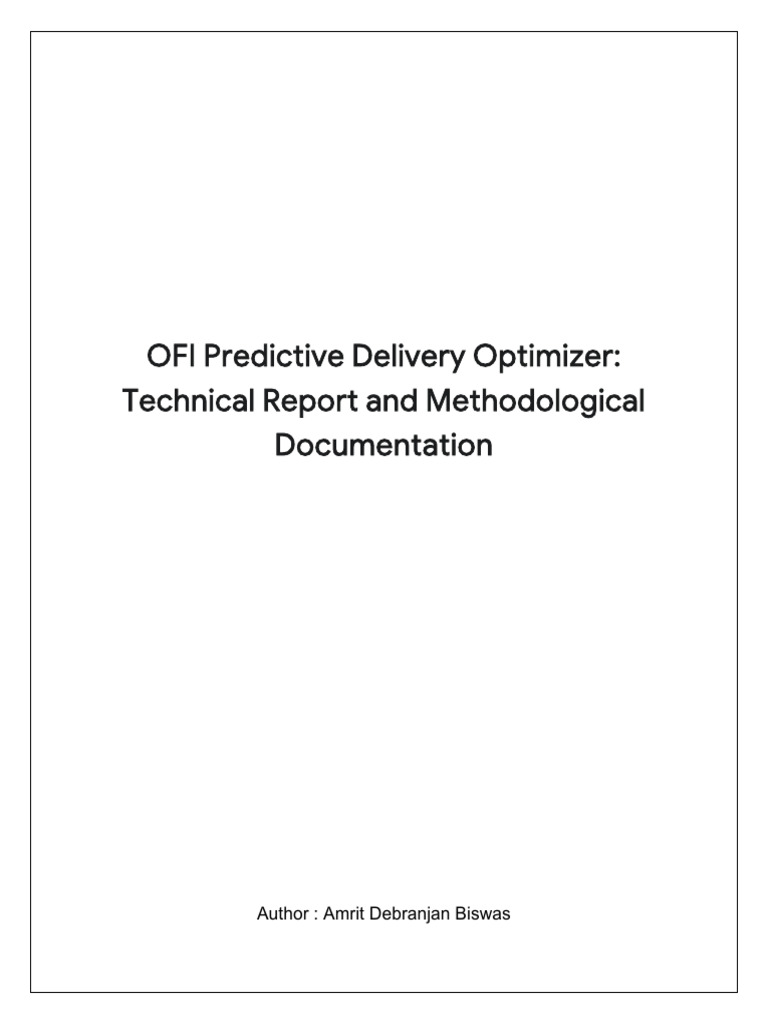 Predictive Delivery Optimizer Project Documentation | PDF | Logistic ...