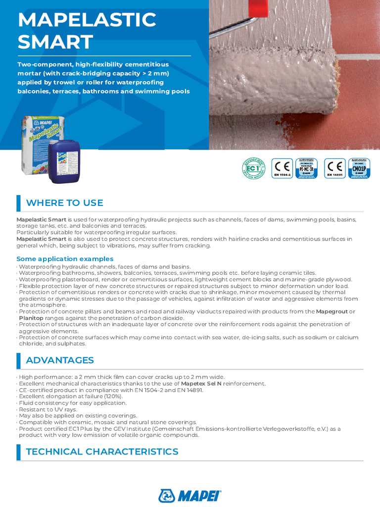 Mapei Mapelastic Smart | PDF
