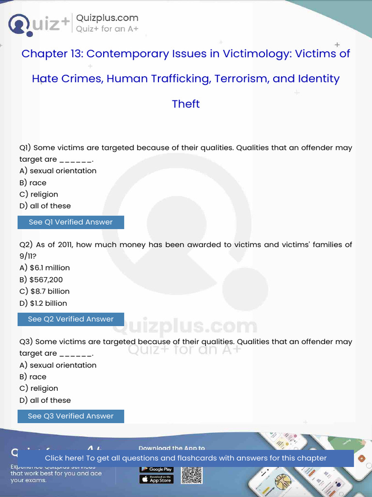 Some Victims Are Targeted Because of Their Qualities Qualities That An ...